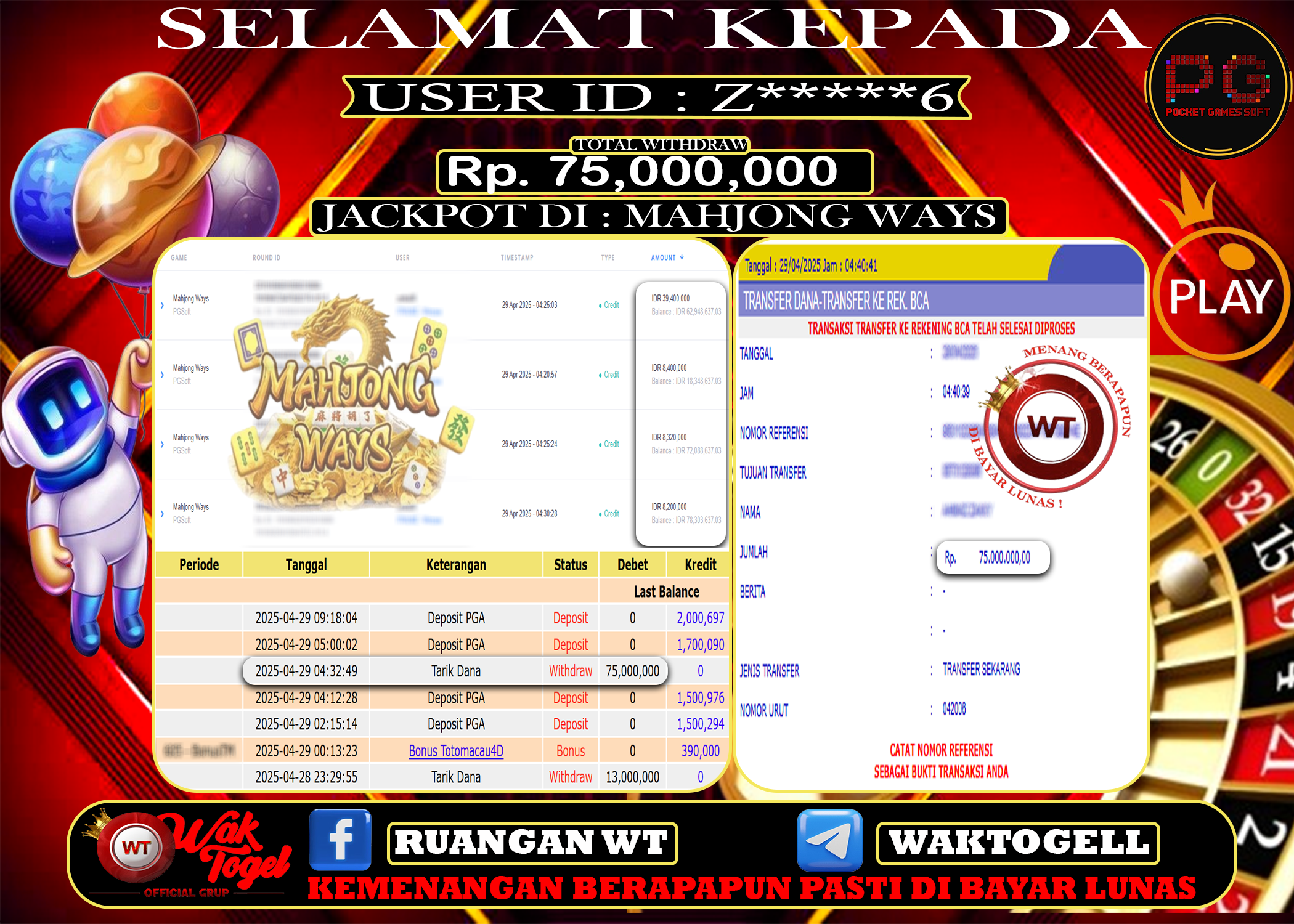 BUKTI PEMBAYARAN SLOT WAKTOGEL