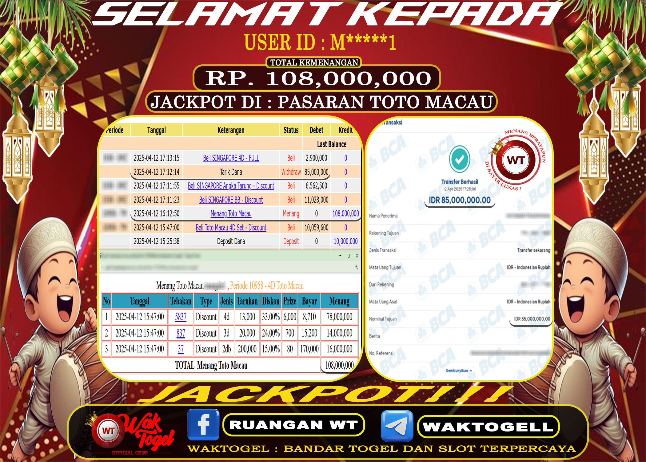 BUKTI PEMBAYARAN TOTO MACAU WAKTOGEL