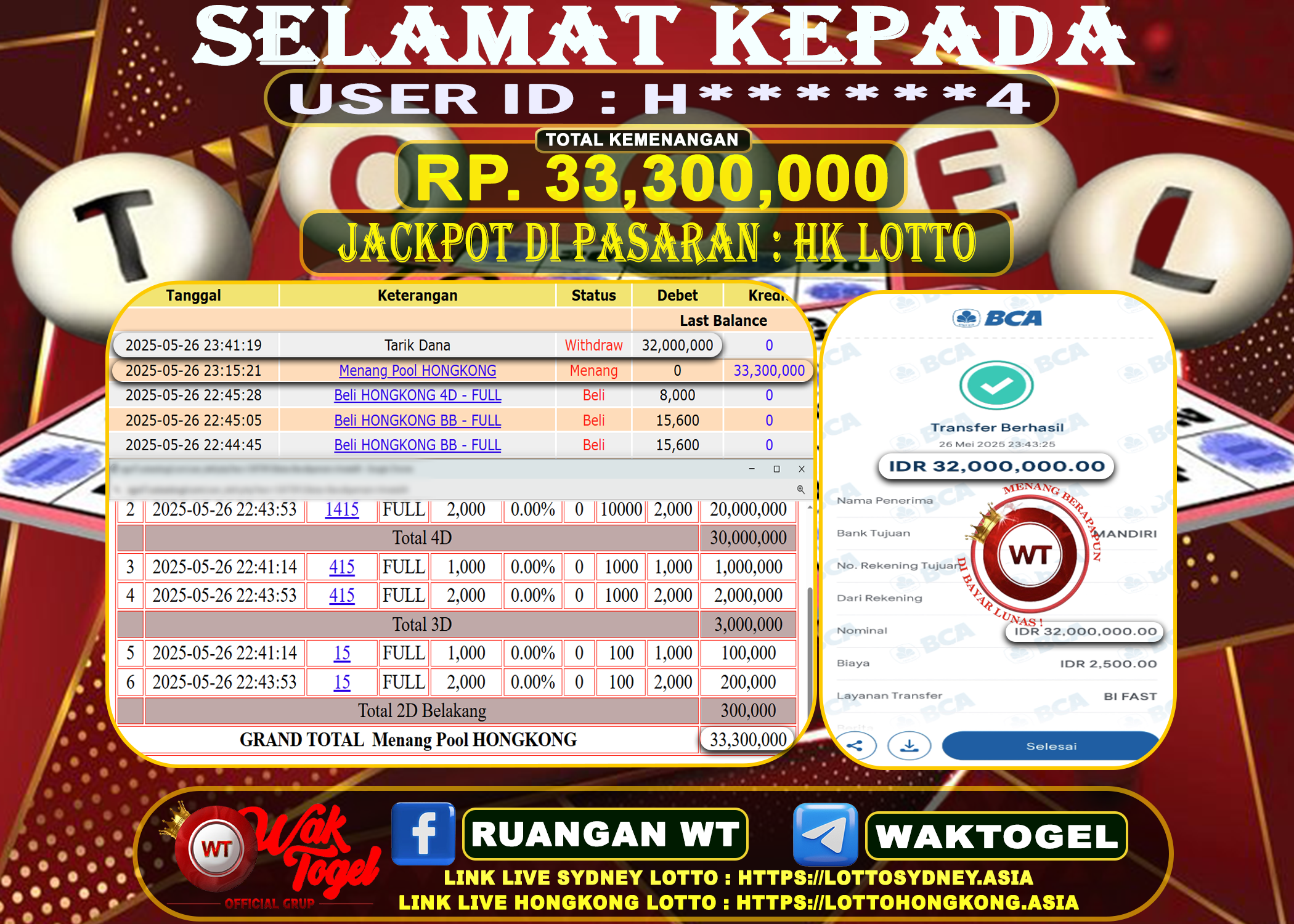 BUKTI PEMBAYARAN HONGKONG LOTTO WAKTOGEL