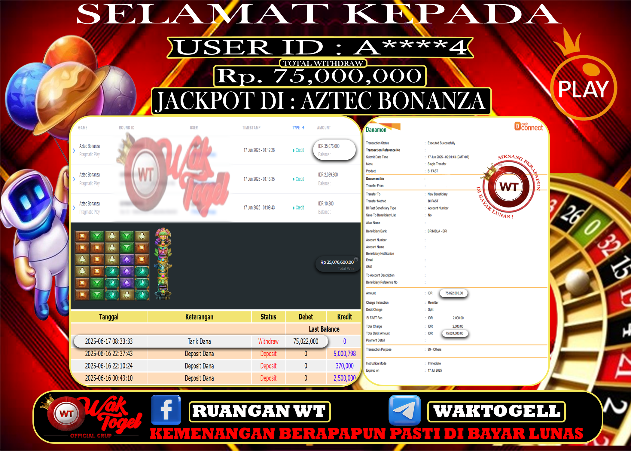 BUKTI PEMBAYARAN SLOT WAKTOGEL