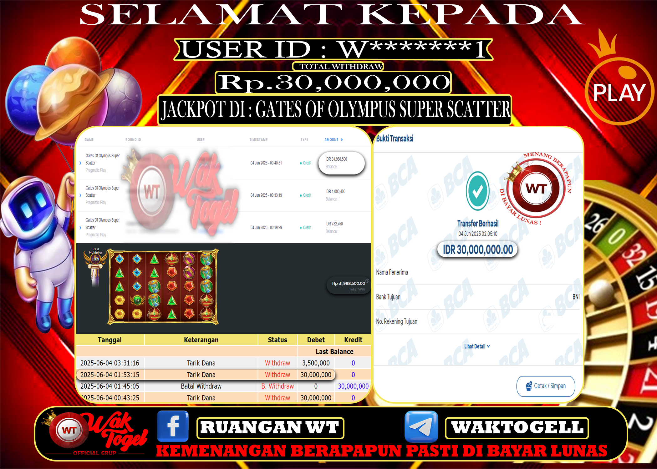 BUKTI PEMBAYARAN SLOT WAKTOGEL