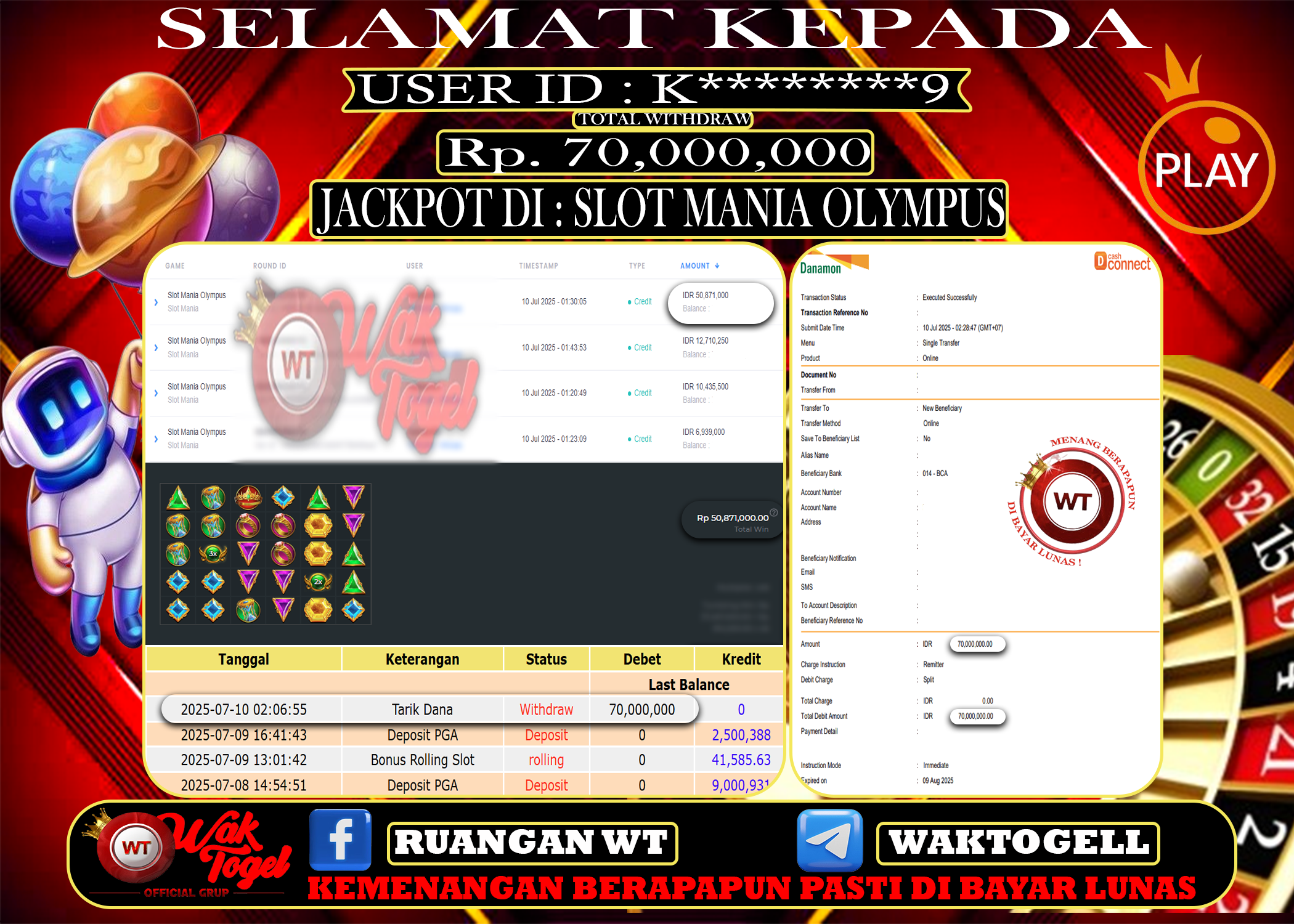 bukti jackpot waktogel, bukti jp slot mania olympus, bukti jp waktogel, bukti pembayaran WAKTOGEL, bukti slot waktogel, slot mania olympus