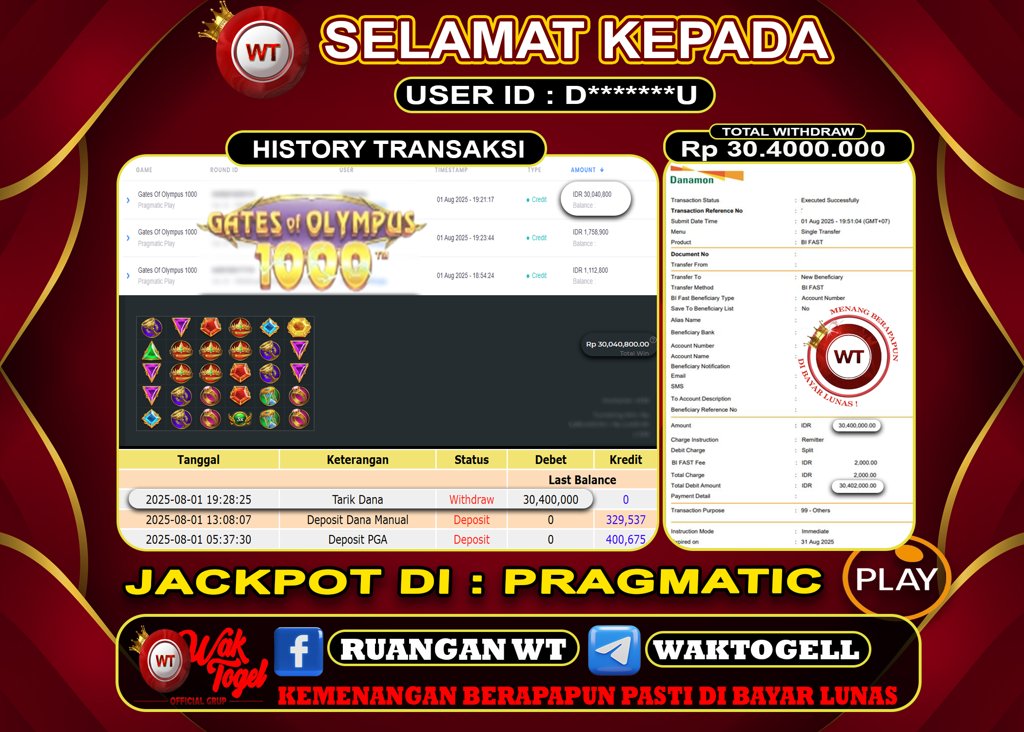 BUKTI PEMBAYARAN SLOT WAKTOGEL
