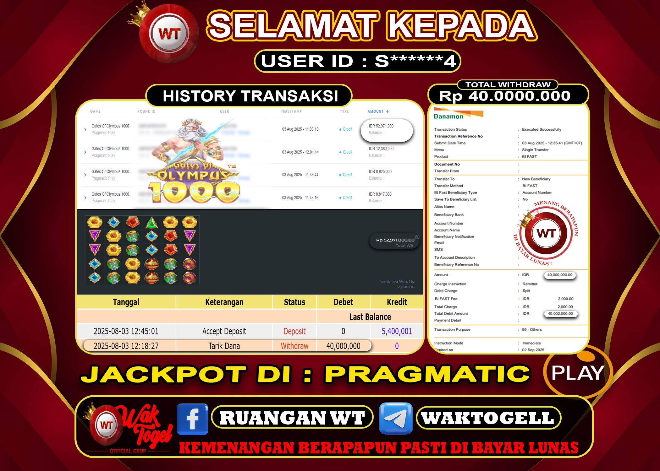 BUKTI PEMBAYARAN SLOT WAKTOGEL