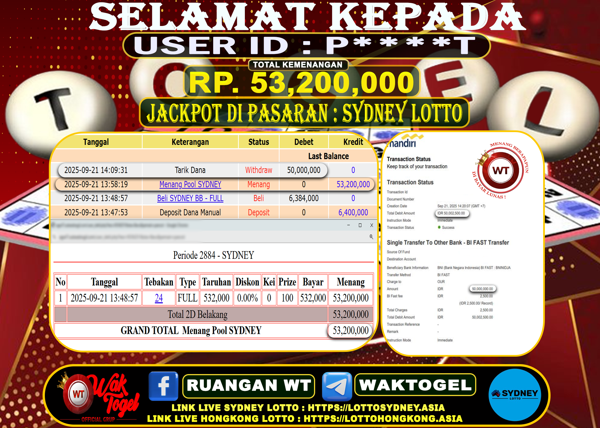 BUKTI PEMBAYARAN SYDNEY LOTTO WAKTOGEL