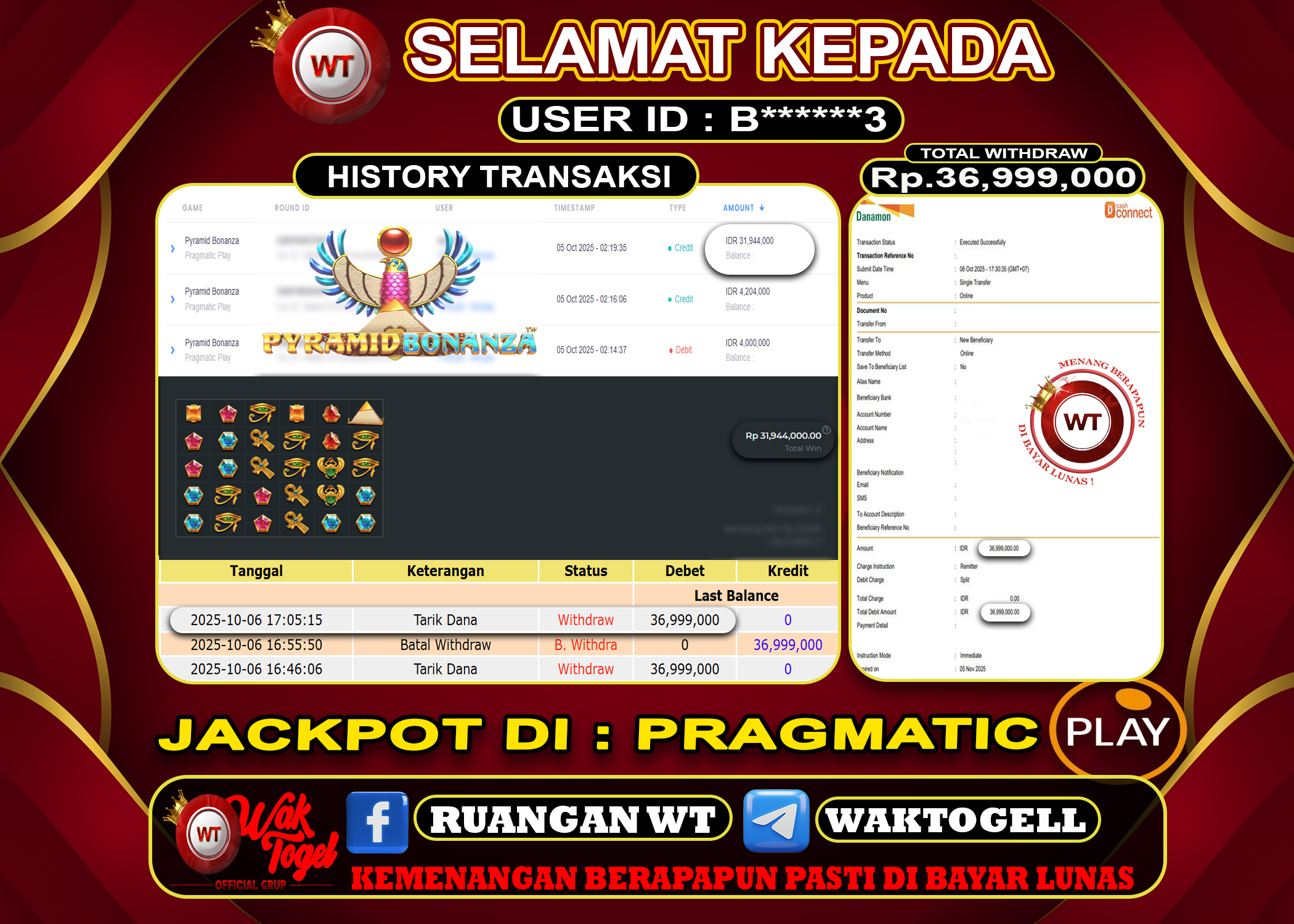 BUKTI PEMBAYARAN SLOT WAKTOGEL