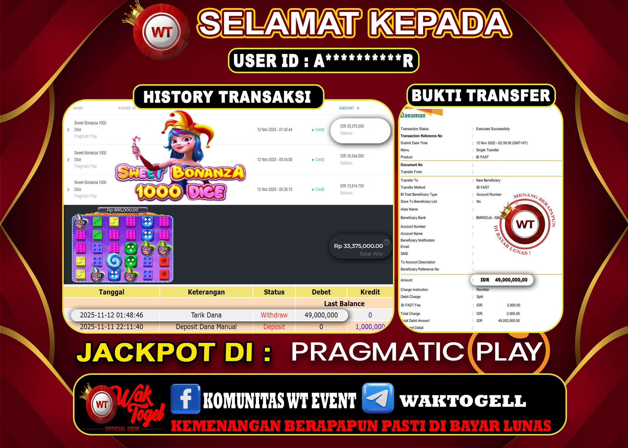 BUKTI PEMBAYARAN SLOT WAKTOGEL