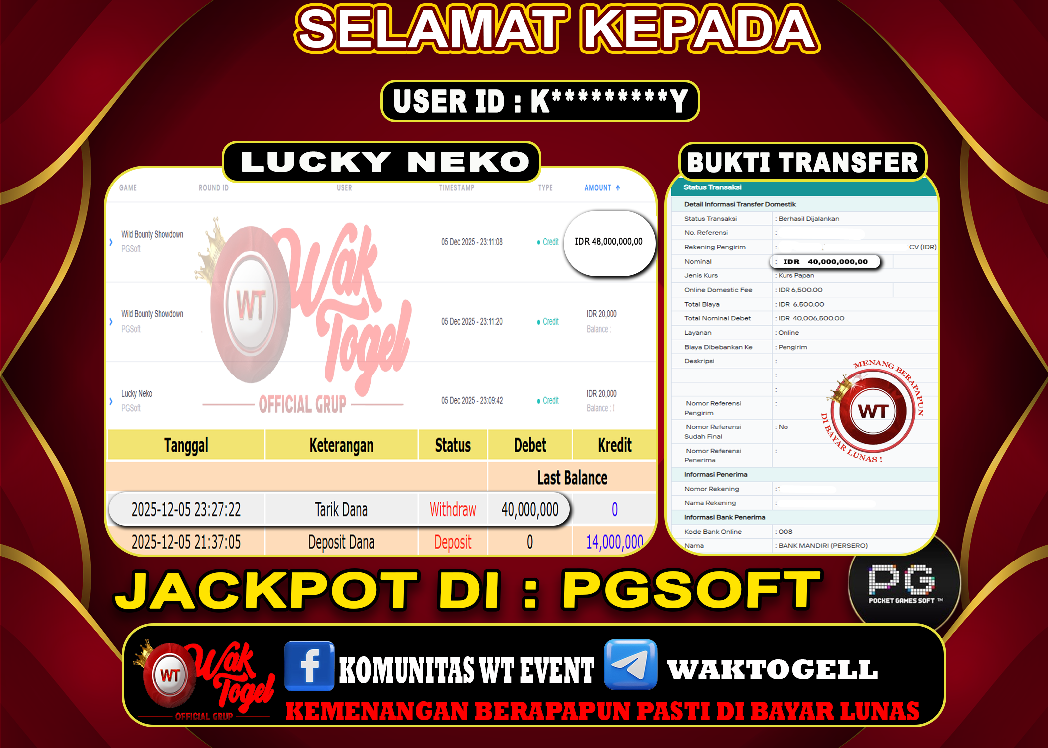 BUKTI PEMBAYARAN SLOT WAKTOGEL
