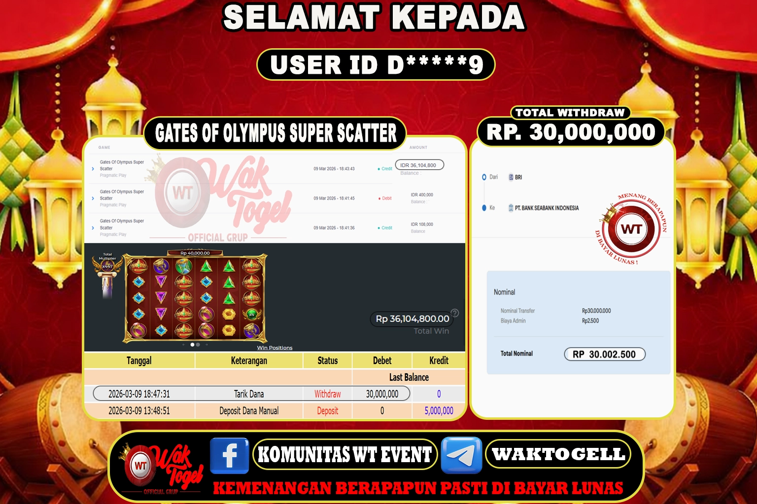 BUKTI PEMBAYARAN SLOT WAKTOGEL